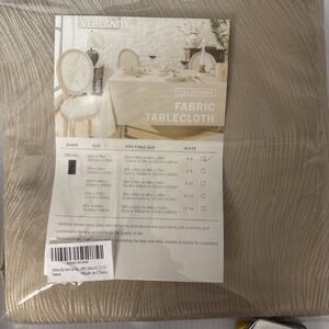 Swirl Jacquard Tablecloth Stain Resistant Table Cloth for Dinning 52×70 Natural